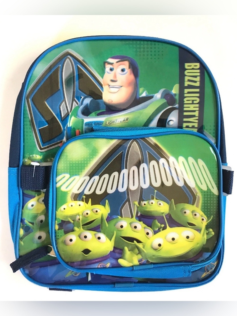 Toy Story Buzz Aliens OOO NWT Backpack 10.5" + Detachable Lunch Bag Utility Case